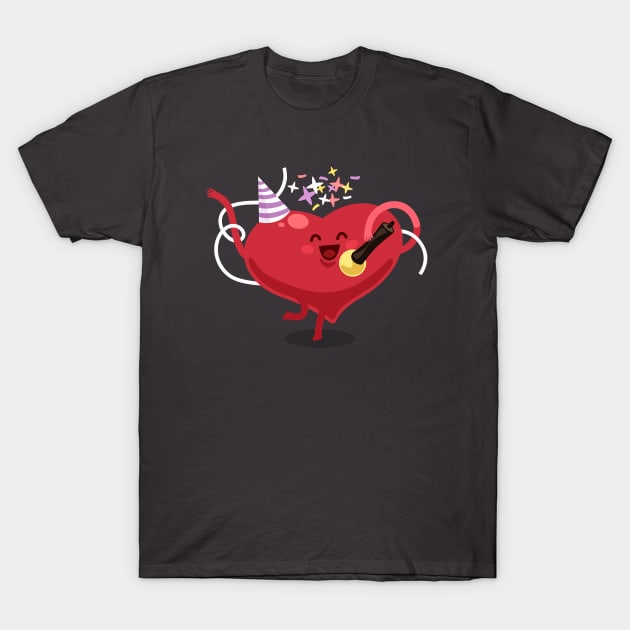 Karaoke Valentines Heart T-Shirt by Voysla